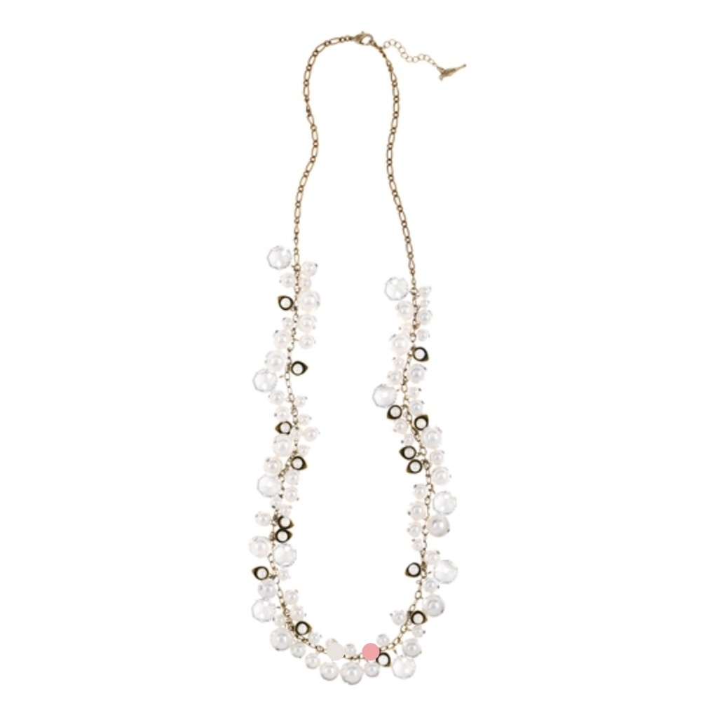 New Chloe + Isabel Pearl/Crystal long necklace